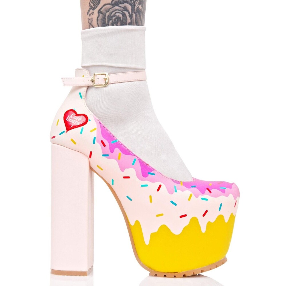 RARE Limited Ed Iron Fist Donut Sprinkle Care Bear Hi Platform Shoes Dolls Kill